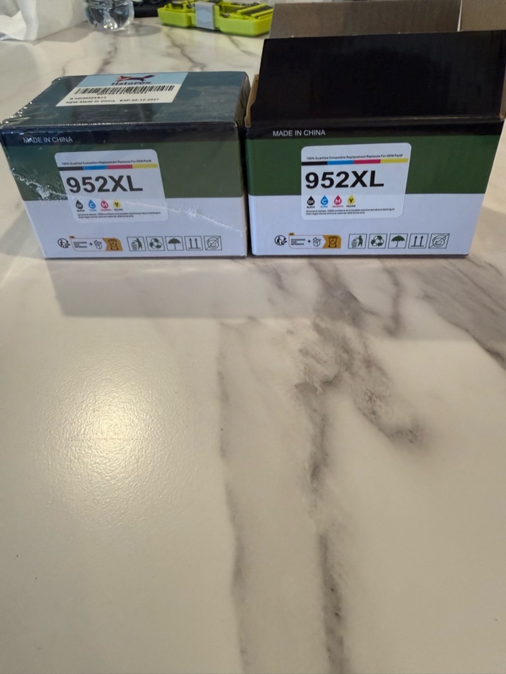 2 boxes of computer ink: color and black for 952XL (not for HP printers)
